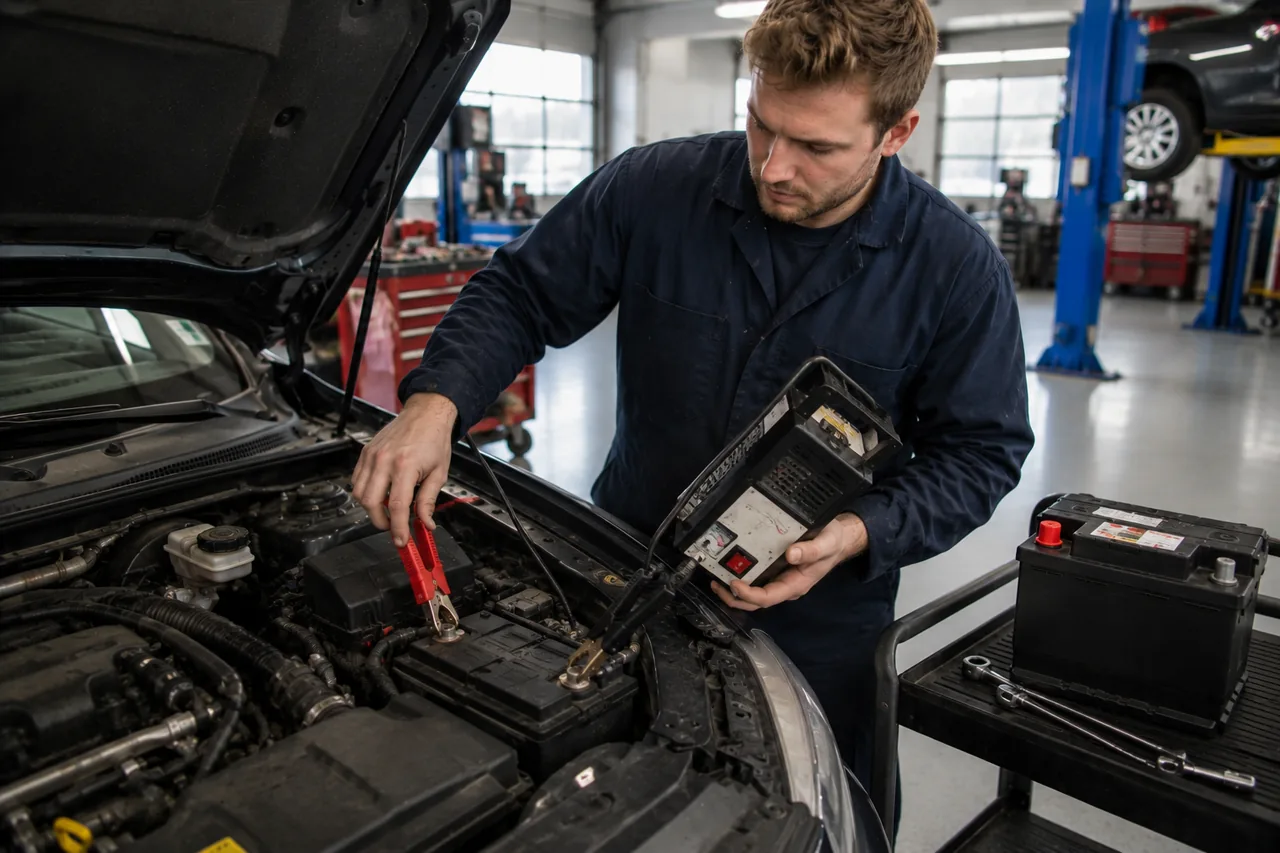 Car battery testing and replacement at Big O Tires Nanaimo