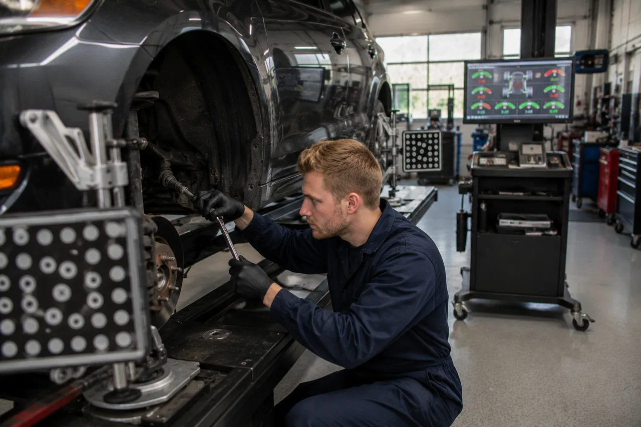 Wheel alignment service at Big O Tires Nanaimo